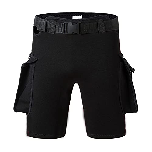 Neoprenhose für Frauen und Männer mit verstellbarer Taille, 2 Taschen, ideal für Wassersportarten wie Schwimmen, Schnorcheln und mehr.