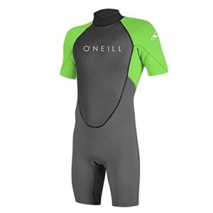O'Neill Neoprenanzug Reactor-2 2mm Back Zip S/S Spring Graph/Dayglo 3XL, hochwertiger Anzug für Wassersport-Abenteuer, optimale Passform und maximale Bewegungsfreiheit, doppelte Ripstop-Konstruktion und Super-Seal-Neck