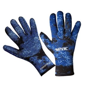 Tauchhandschuhe aus Neopren für Freitauchen und Unterwasserjagd in Tarnfarben, Seac Anatomic Camo Gloves mit 3,5mm-Neoprenmaterial und Supratex-Stoff für einen sicheren Griff
