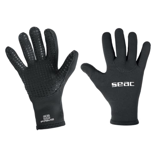 Tauchhandschuhe mit Neopren und Nylonfutter, rutschfester Griff für Sicherheit unter Wasser, 2 mm dicke Handschuhe von Seac Prime