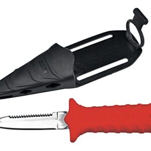 Seac Samurai, Tauchermesser für das Speerfischen und Tauchen, Unterwasserdolch mit Klettband