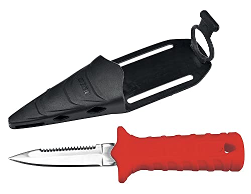 Seac Samurai, Tauchermesser für das Speerfischen und Tauchen, Unterwasserdolch mit Klettband