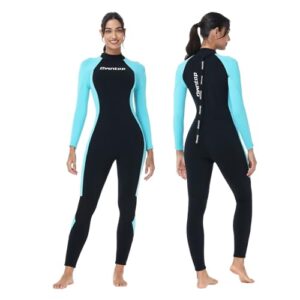 Damen und Herren in Neoprenanzügen für Surfen, Tauchen und andere Wassersportarten - Ganzkörper Wetsuit mit Rücken-Reißverschluss und Thermische Dehnungs-Protauchhaut