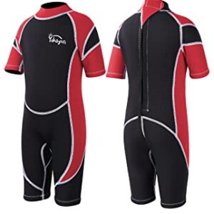 Yikayin Neoprenanzug für Kinder, 2,5 mm Kurz, Thermo UV Schwimmanzug mit Rückenreißverschluss für Jungen und Mädchen zum Schwimmkurs, Tauchen, Surfen und Schnorcheln