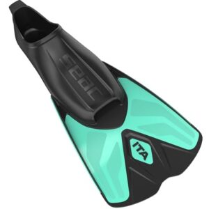 Leichte und leistungsstarke Kurze Schwimm- und Schnorchelflossen von SEAC für Erwachsene und Kinder, Tiffany, 34/35, hochwertige Flossen Made in Italy