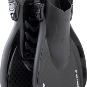 Kompakte verstellbare Schwimmflossen für Schnorcheln und Reisen - Schwarz/Schwarz - S/M EU 39/43 - Erwachsene