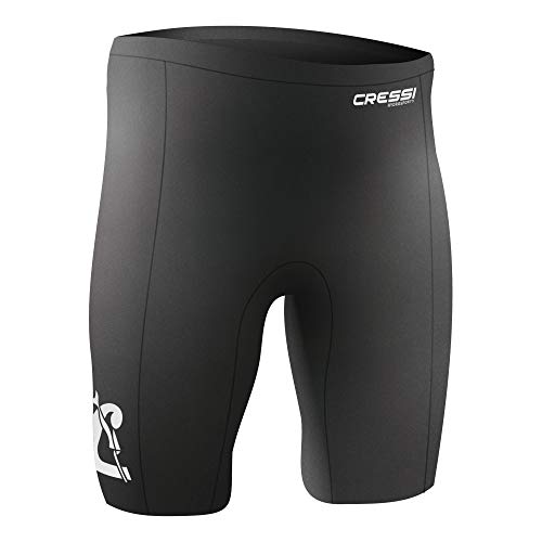 Rash Guard Shorts für Männer, SUP und Wassersport, Schwarze L/4 Größe, Cressi Armor
