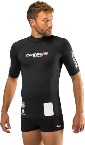 Rash Guard für Herren, UV-Schutz bei Wassersport, kurze Ärmel, schwarz, XL Größe