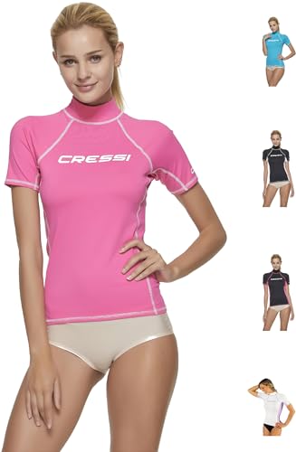 Pink Rash Guard für Damen von Cressi - Sportliches Oberbekleidung mit elastischem Material und atmungsaktiv, ideal für Schwimmen, Surfen oder Yoga