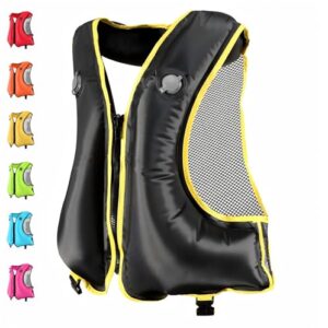 Aufblasbare Schwimmhilfe für Erwachsene, 2-teilige Kammer, hochsichtbar und verstellbar, geeignet für Kajak, SUP, Surfen und Wassersport