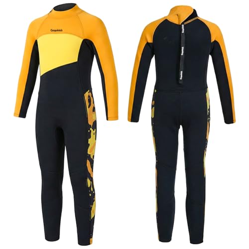 Kinder-Neoprenanzug für Schwimmen und Surfen, 2.5mm Ganzkörper-Tauchanzug mit langarmigem Schwimmanzug für Jungen und Mädchen von 2 bis 10 Jahren