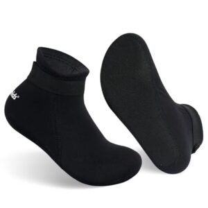 Kinder-Neoprensocken 3mm, warme Schwimmsocken mit Klettverschluss für Jungen und Mädchen, rutschfeste Schwimmschuhe für Strand, Schwimmen und Wassersport