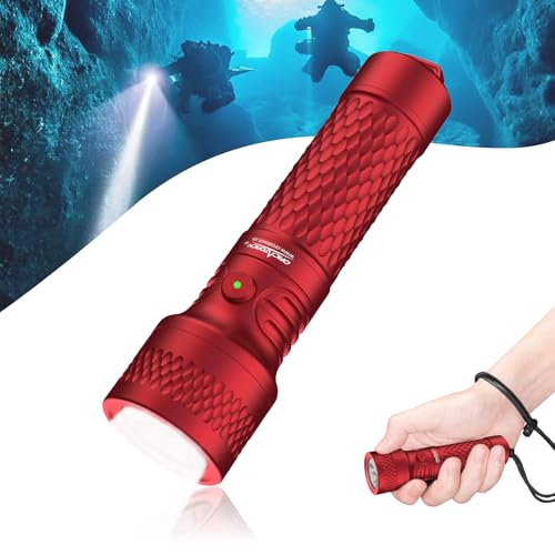 Tauchlampe mit 3000 Lumen für Nachttauchen, Höhlenforschung und Technisches Tauchen