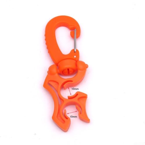 Doppelschlauchhalter für Tauchen, Nylon, Clip für BCD-Regler und Konsole, drehbarer und faltbarer Clip für Nieder-/Hochdruckschläuche, Messgeräte