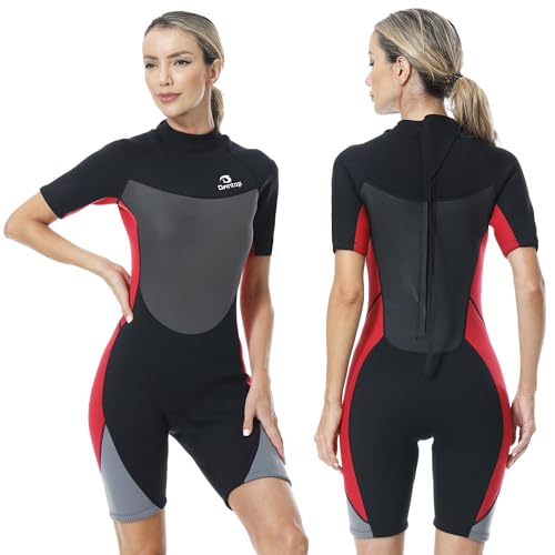 Damen Neopren-Anzug 3mm kurz für Tauchen, Surfen und Schnorcheln. Komfortabler und warmer Isolierung. Ideal für Frauen.
