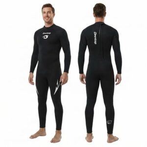 Männer und Frauen in 5mm Neoprenanzügen, Rückenreißverschluss, ideal für Tauchen, Surfen und Wassersport