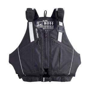 Verstelltbare Auftriebsweste für Erwachsene mit großen Taschen, Reflexstreifen und flexiblen Armausschnitten - perfekt für Kajak, Angeln, Bootssport und Paddeln