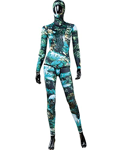 Unterwasser-Angelanzug für Damen - SALVIMAR Sea Walker Lady 3,5 mm Neopren-Q-FOAM-Futter und Camo-Design