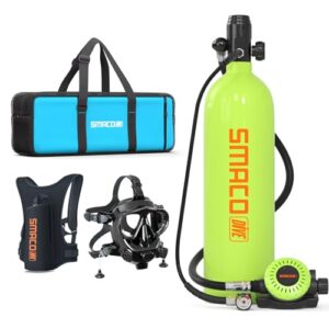 Mini-Tauchflasche für professionelles Tauchen, 2-Liter-Tank mit S700Plus-Atemregler und Tauchweste, ideal für Flachwassertauchen und Unterwasserarbeit