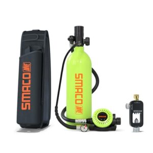 SMACO Tauchflasche für sportliches Tauchen, 1-Liter-Kapazität, Unterstützung der Unterwasseratmung, nicht größer als 16ft