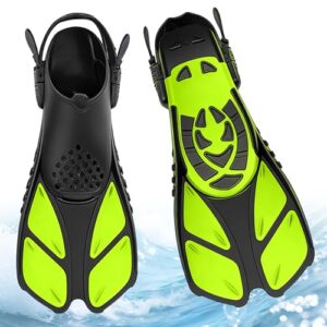 Verstellbare Schnorchelflossen für Erwachsene, offener Ferse, ideal für Schwimmen, Schnorcheln und Aquafitness