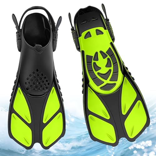 Verstellbare Schnorchelflossen für Erwachsene, offener Ferse, ideal für Schwimmen, Schnorcheln und Aquafitness