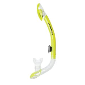 Hochwertiger Scubapro Schnorchel mit Ventil und Fusion Dry Technologie, ideal für Taucher, gelbe Farbe