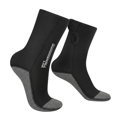 Schutzfähige Neoprensocken für den Wassersport, Kevlar verstärkt, Schnitt- und Durchstoßfestigkeit, rutschfester Griff für sicheren Strandspaziergang oder Wasserausflug