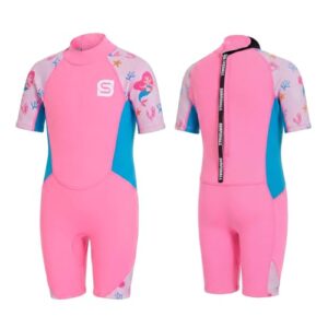 Kinder-Neoprenanzug mit 2 mm Neopren, Thermo Shorty Badeanzug für Jungen und Mädchen zum Schwimmen, Surfen und Strandbesuch, UPF50+ Sonnenschutz