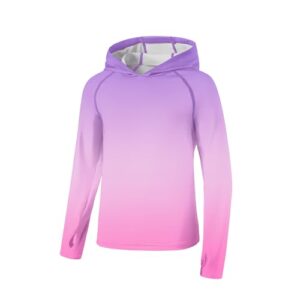 Sonnenschutz für Mädchen: UV-Shirt mit Kapuze und langen Ärmeln für Surfen, Schwimmen und Strandurlaub