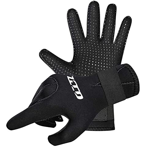 WYYHAA 3 mm Neopren-Tauchhandschuhe, rutschfest, warm, mit verstellbarem Riemen, für Tauchen, Surfen, Kajakfahren, Größe S