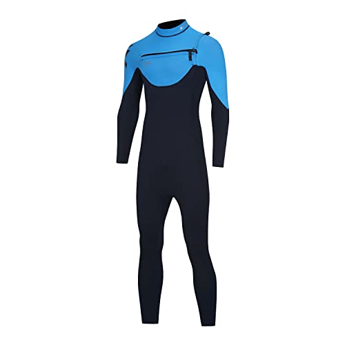 Herren Neoprenanzug 3mm Neopren Thermal Brustreißverschluss Badeanzug zum Surfen, Tauchen und Schnorcheln