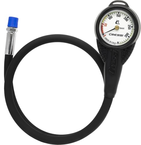 Mini Manometer mit Gummimantel und HP Peitsche für Wassersport, Weiß, Einheitsgröße, Unisex