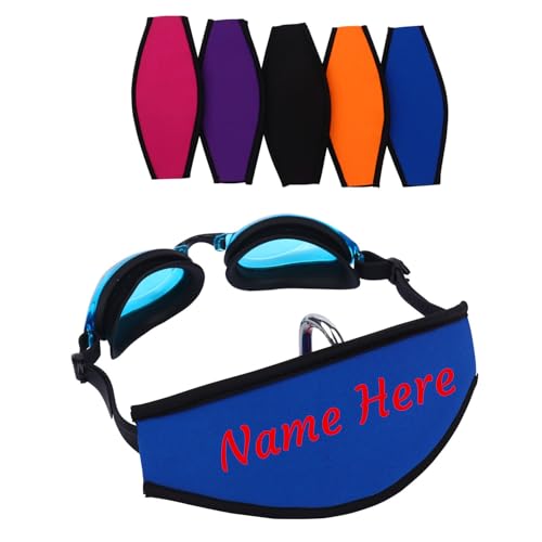 Personalisierter Tauchmaskengurt mit gesticktem Text, ergonomisch und individuell für Scuba-Taucher geeignet