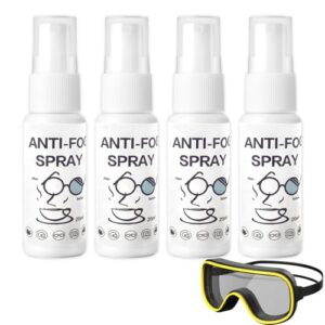 Klare Sicht mit Anti-Beschlagspray: 4 Stück 20ml Antibeschlagspray für Brillen, Tauchbrillen, Skibrillen und Schwimmbrillen