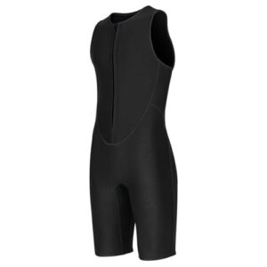 LAPOOH 2 Mm Kurzer, ärmelloser Neoprenanzug mit Frontreißverschluss für Herren, ideal für Schwimmen, Schnorcheln und Surfen, Wassersport-Neopren-Anzug