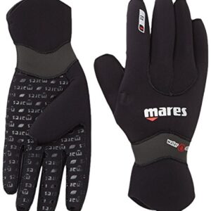 Mares Erwachsene Handschuhe Flexa Fit 5 mm, schwarz/grau, M, hochwertige Tauchhandschuhe mit neoprenmaterial und Wasserdruckfestigkeit von 5 mm