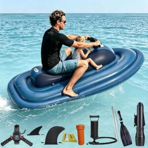 Elektrisches Schlauchboot mit Motor für 2 Personen, Unterwasser Scooter, Tauchen, Angeln & Küstenabenteuer