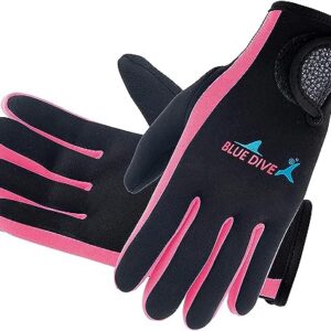 Neopren Handschuhe für Tauchen und Schwimmen, rosa, mit Anti-Rutsch-Design