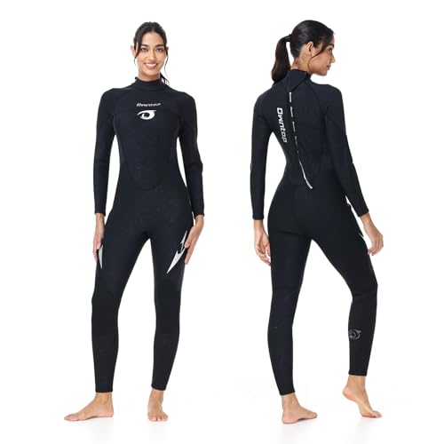 Neopren Wetsuit für Damen und Herren, Ganzkörper Neoprenanzug mit Rücken-Reißverschluss, Thermische Dehnungs-Pro Tauchhaut zum Surfen und Schnorcheln
