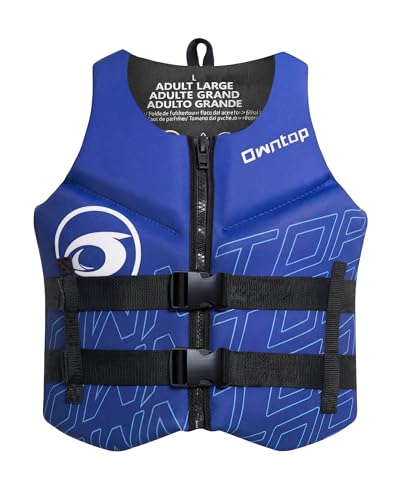 Owntop Schwimmweste für Erwachsene, leichte Neopren-Schwimmhilfe, faltbare Auftriebsweste mit Doppelschnallen für SUP, Kajak, Paddeln und Angeln
