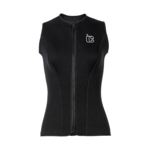 Qianly 3mm Neoprenanzug Oberteil für Damen, Weich, Thermisch, Minimalistisch, ärmellose Weste aus Neopren, Tauchoberteile für Training, Kanufahren, Surfen, XL