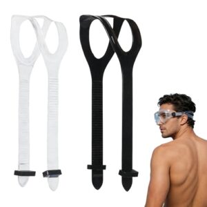 Riisoyu 2 Stück Tauchmaskenband, Silikon Ersatz Maskenband, universelles Schnorchelmaskenband, verstellbares Ersatzband für Taucherbrille und Schnorchelmaske