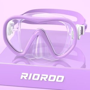 RIOROO Taucherbrille für Kinder mit 180° HD Panorama und Anti-Nebel-Funktion, geeignet für Kinder im Alter von 4 bis 16 Jahren.