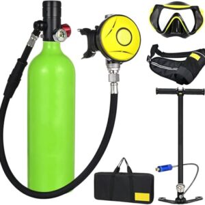 Hochwertige Sauerstoffflasche für Tauchen - Tragbare und leicht zu refillende Sauerstoffflasche mit 12-20 Minuten Kapazität, korrosionsresistente Materialauswahl und refillbares Design, ideal für Anfänger und erfahrene Taucher