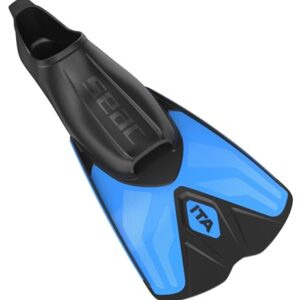 Leichte und leistungsstarke Kurze Schwimm- und Schnorchelflossen für Erwachsene und Kinder, Blau 36/37 von SEAC ITA