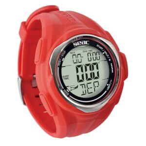 SEAC Partner Apnoe-Tauchcomputer für Erwachsene, Unisex, Standard, Rot. Hochwertiger Tauchcomputer mit vielen Funktionen wie Tauch- und Aufstiegsgeschwindigkeiten, Temperatur und Tiefe.