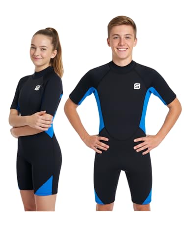 Neoprenanzug für Kinder, Thermischer Badeanzug mit UV-Schutz und ultra dehnbarer Passform für Schwimmen, Tauchen und Surfen