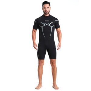ZCCO Shorty Neoprenanzug Herren und Damen, 3MM Kurzer Taucheranzug für Männer und Frauen, ideal für Surfen, Tauchen, Wassersport