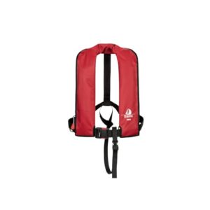 Automatische Rettungsweste von 12skipper mit ISO-Zertifizierung, UML-Auslöser und Schrittgurt für Erwachsene zwischen 40-150 kg in rot